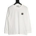 Stone Island Compass Logo-Patch White Long-Sleeve T-Shirt