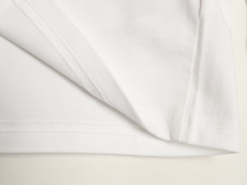 Stone Island Compass Logo-Patch White Long-Sleeve T-Shirt