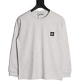 Stone Island Compass Logo-Patch Light Gray Long-Sleeve T-Shirt