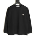 Stone Island Compass Logo-Patch Black Long-Sleeve T-Shirt