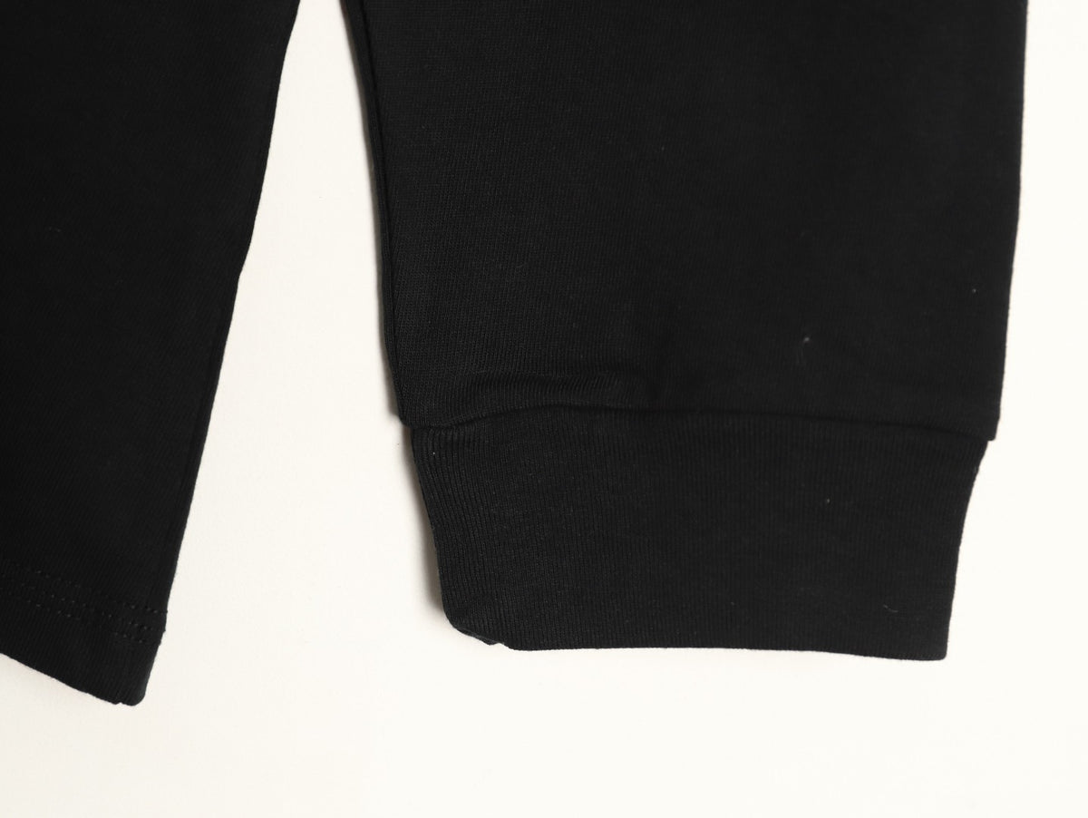 Stone Island Compass Logo-Patch Black Long-Sleeve T-Shirt