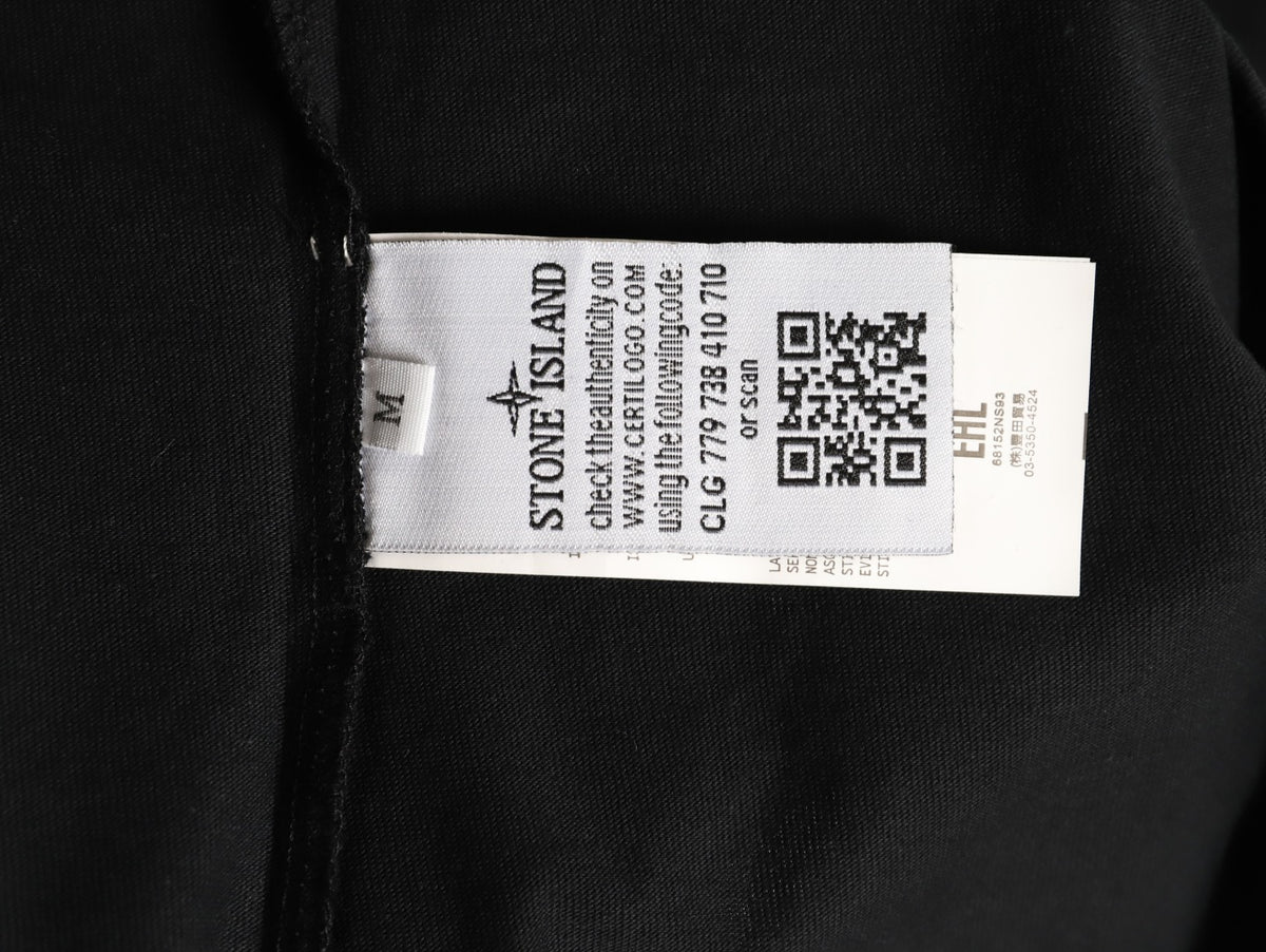 Stone Island Compass Logo-Patch Black Long-Sleeve T-Shirt