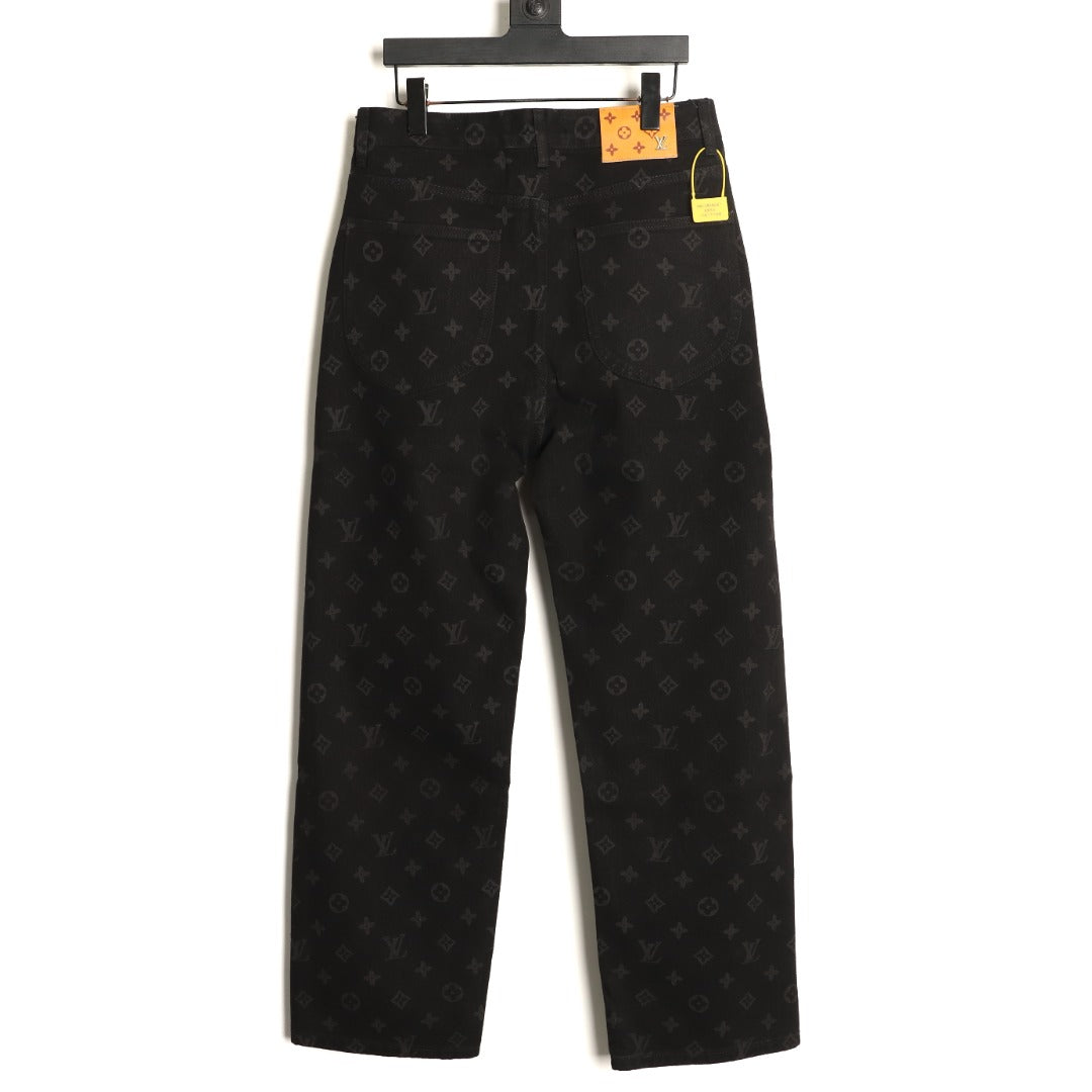 Louis Vuitton LV Monogram Black Straight-Leg Jeans