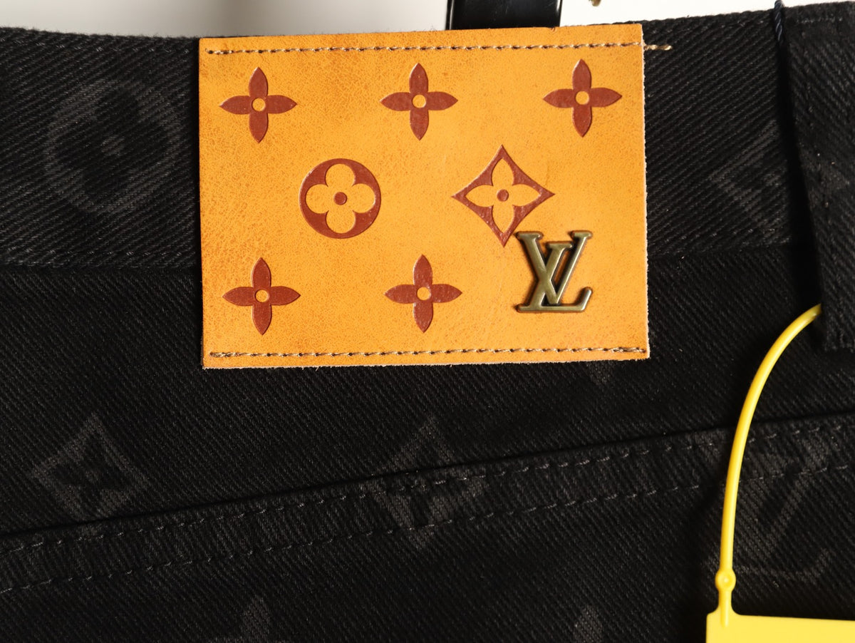 Louis Vuitton LV Monogram Black Straight-Leg Jeans