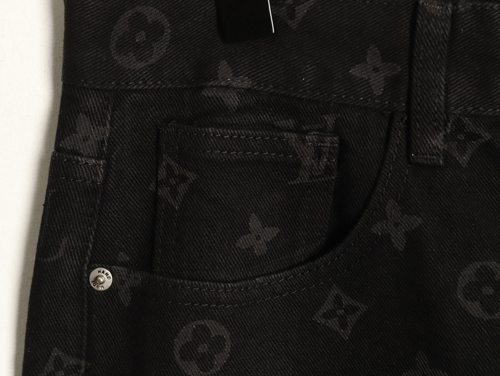 Louis Vuitton LV Monogram Black Straight-Leg Jeans