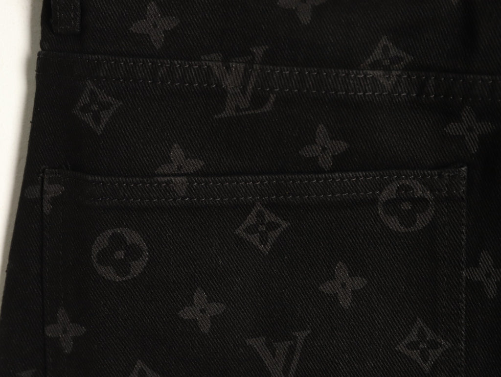 Louis Vuitton LV Monogram Black Straight-Leg Jeans