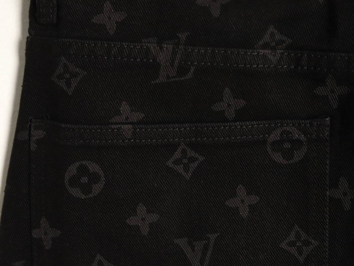 Louis Vuitton LV Monogram Black Straight-Leg Jeans