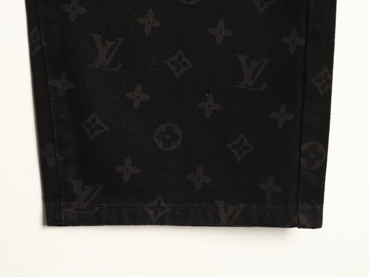 Louis Vuitton LV Monogram Black Straight-Leg Jeans