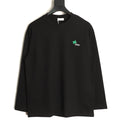 Dior 26SS Clover Logo Embroidered Black Long-Sleeve T-Shirt