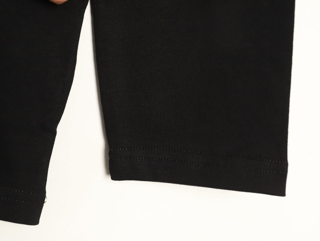 Dior 26SS Clover Logo Embroidered Black Long-Sleeve T-Shirt