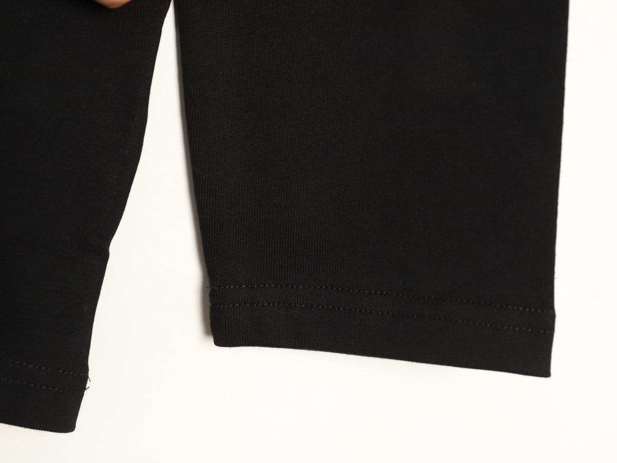 Dior 26SS Clover Logo Embroidered Black Long-Sleeve T-Shirt