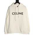 Celine Classic Capsule Logo Ivory Pullover Hoodie