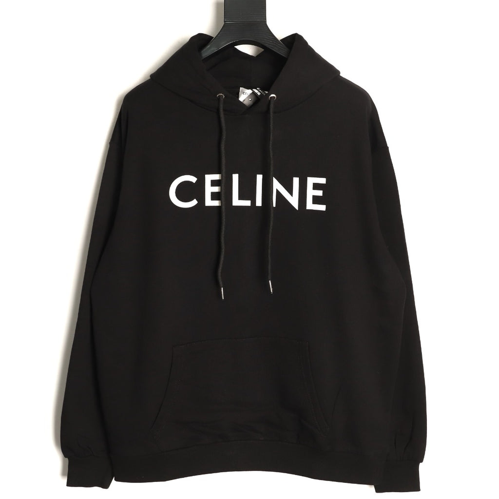 Celine Classic Capsule Logo Black Pullover Hoodie
