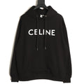 Celine Classic Capsule Logo Black Pullover Hoodie