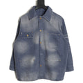 Prada PRD Distressed Washed Blue Workwear Jacket
