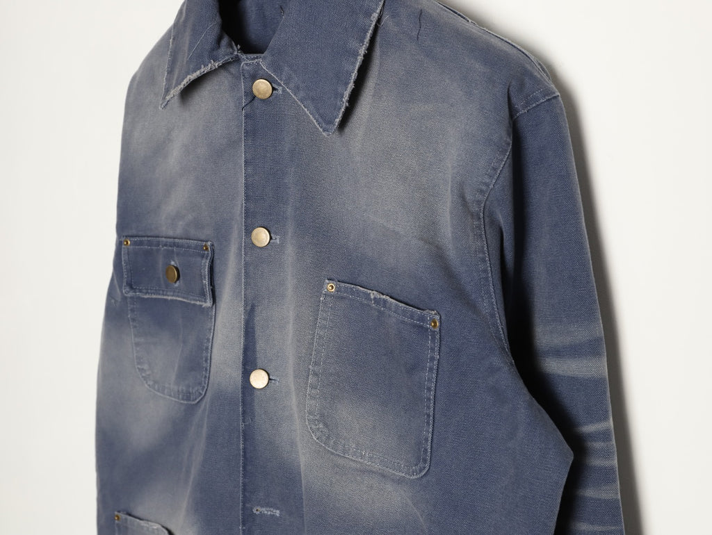 Prada PRD Distressed Washed Blue Workwear Jacket