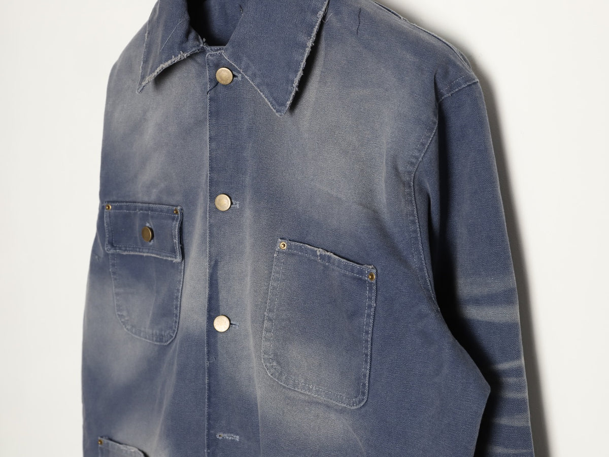 Prada PRD Distressed Washed Blue Workwear Jacket