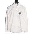 Louis Vuitton 25SS Embroidered Letter Logo White Long-Sleeve Shirt