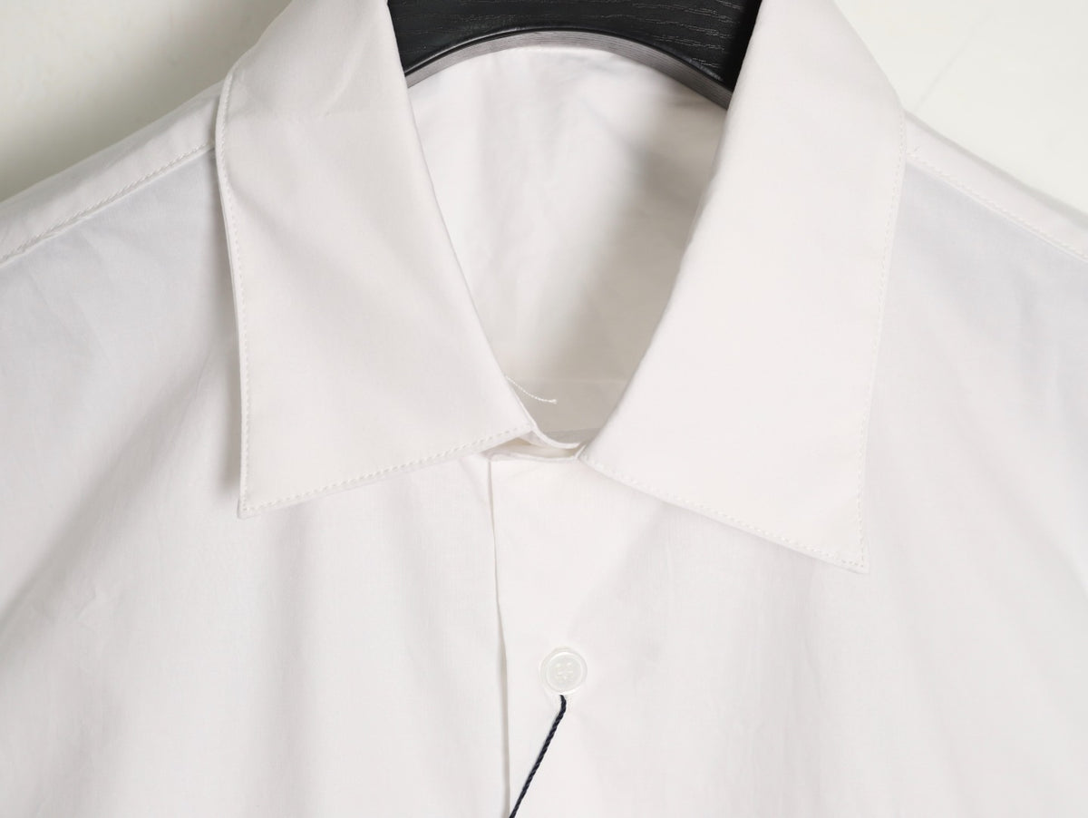 Louis Vuitton 25SS Embroidered Letter Logo White Long-Sleeve Shirt
