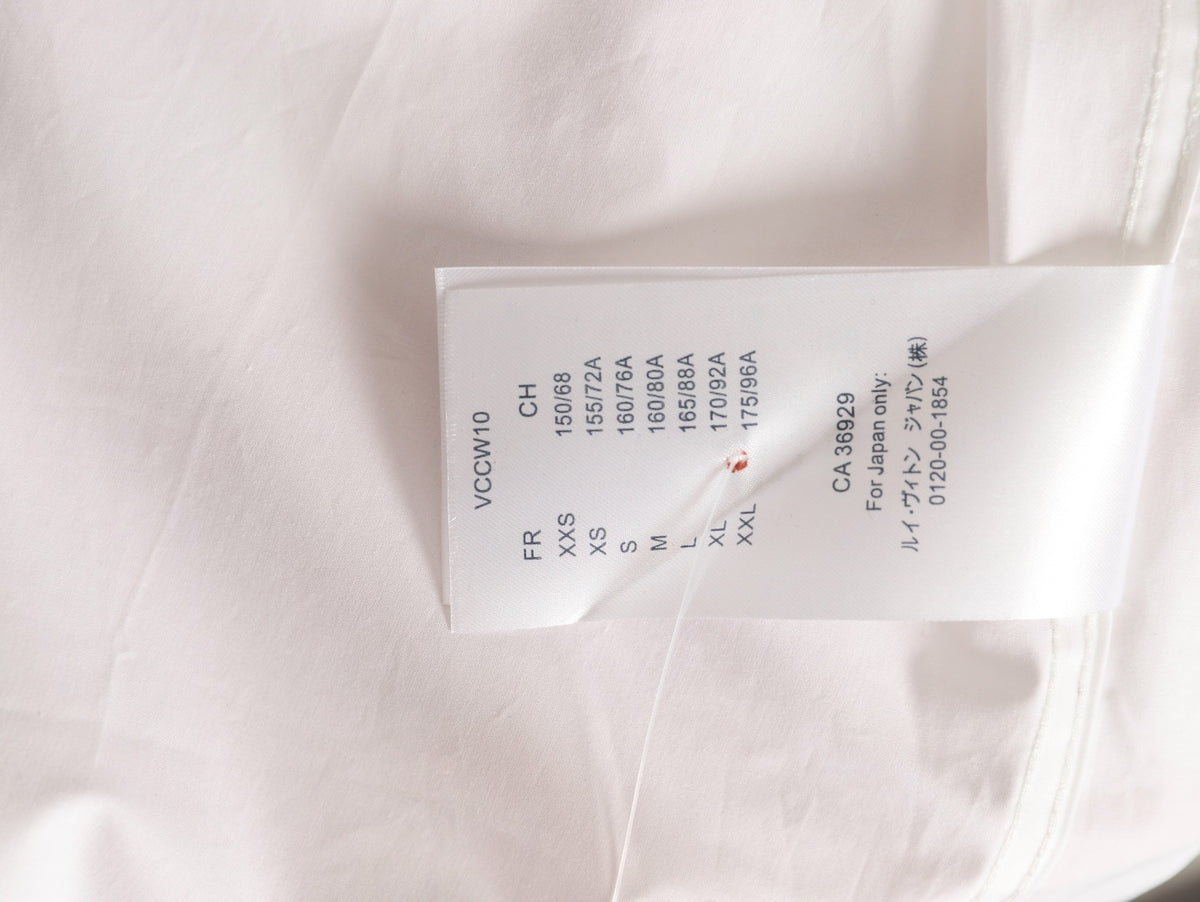 Louis Vuitton 25SS Embroidered Letter Logo White Long-Sleeve Shirt
