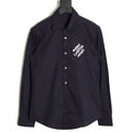 Louis Vuitton 25SS Embroidered Letter Logo Black Long-Sleeve Shirt