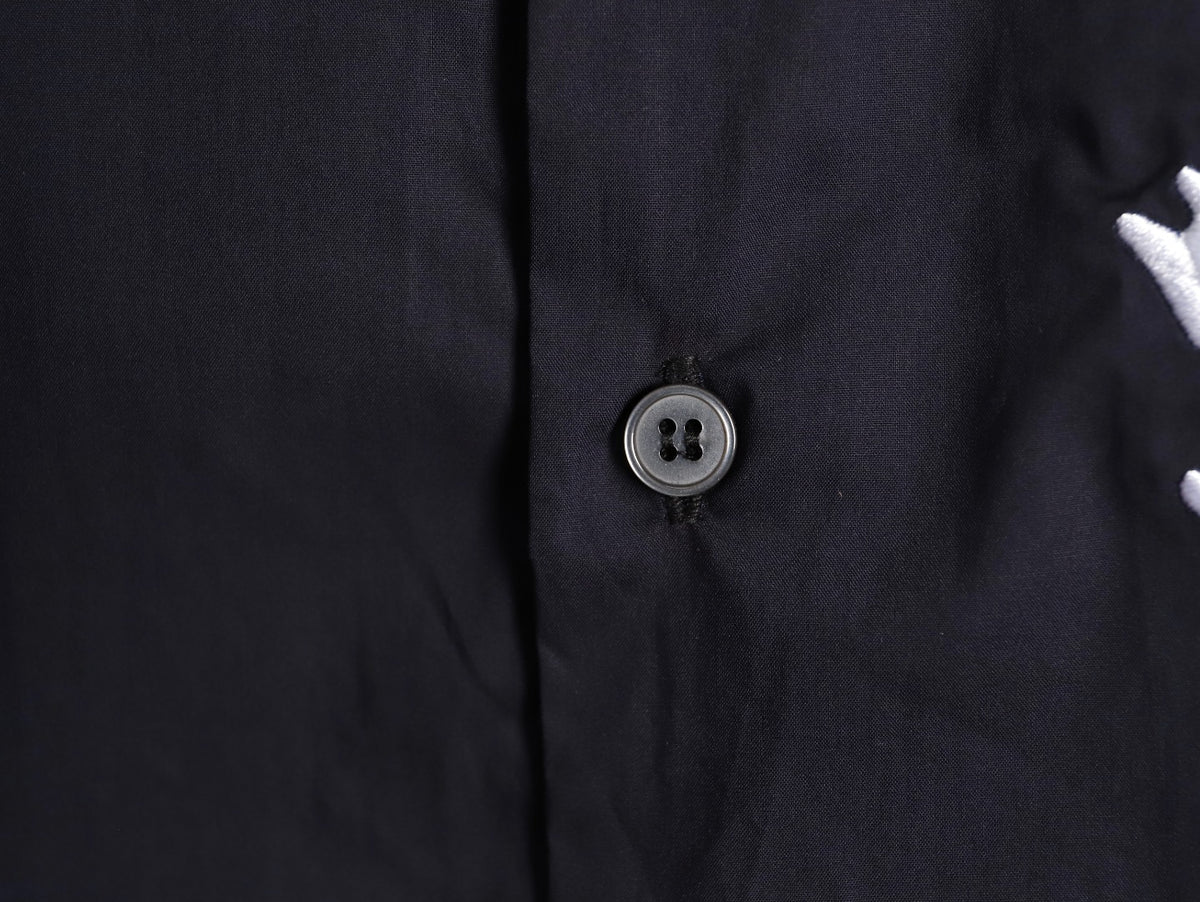 Louis Vuitton 25SS Embroidered Letter Logo Black Long-Sleeve Shirt