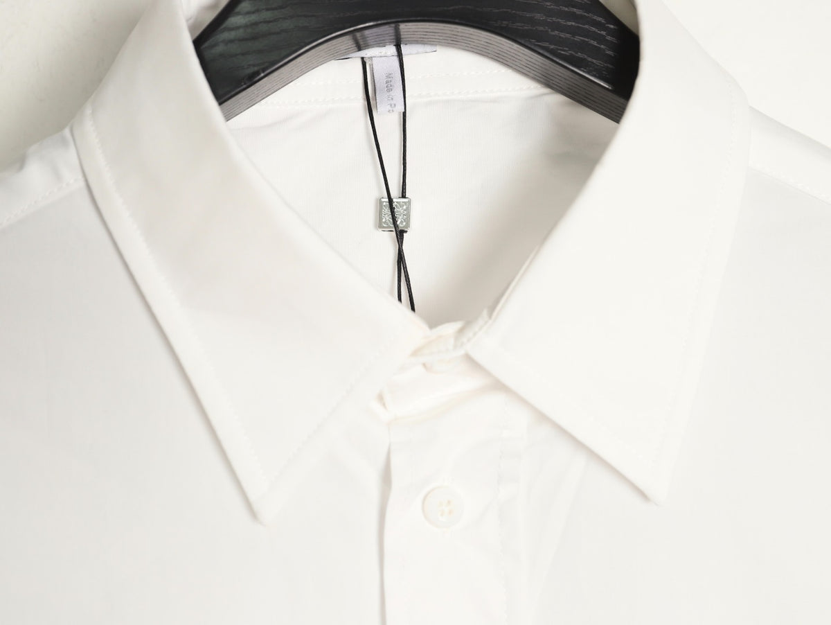 Loewe 25SS Anagram Pocket Embroidered White Long-Sleeve Shirt