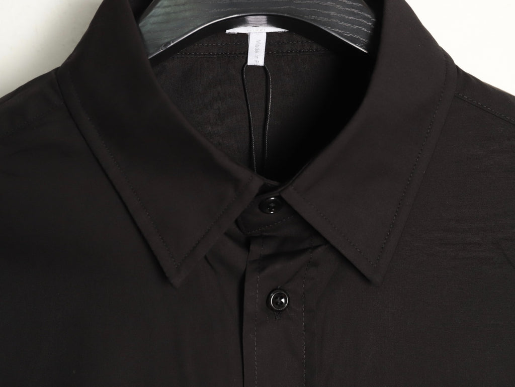 Loewe 25SS Anagram Pocket Embroidered Black Long-Sleeve Shirt