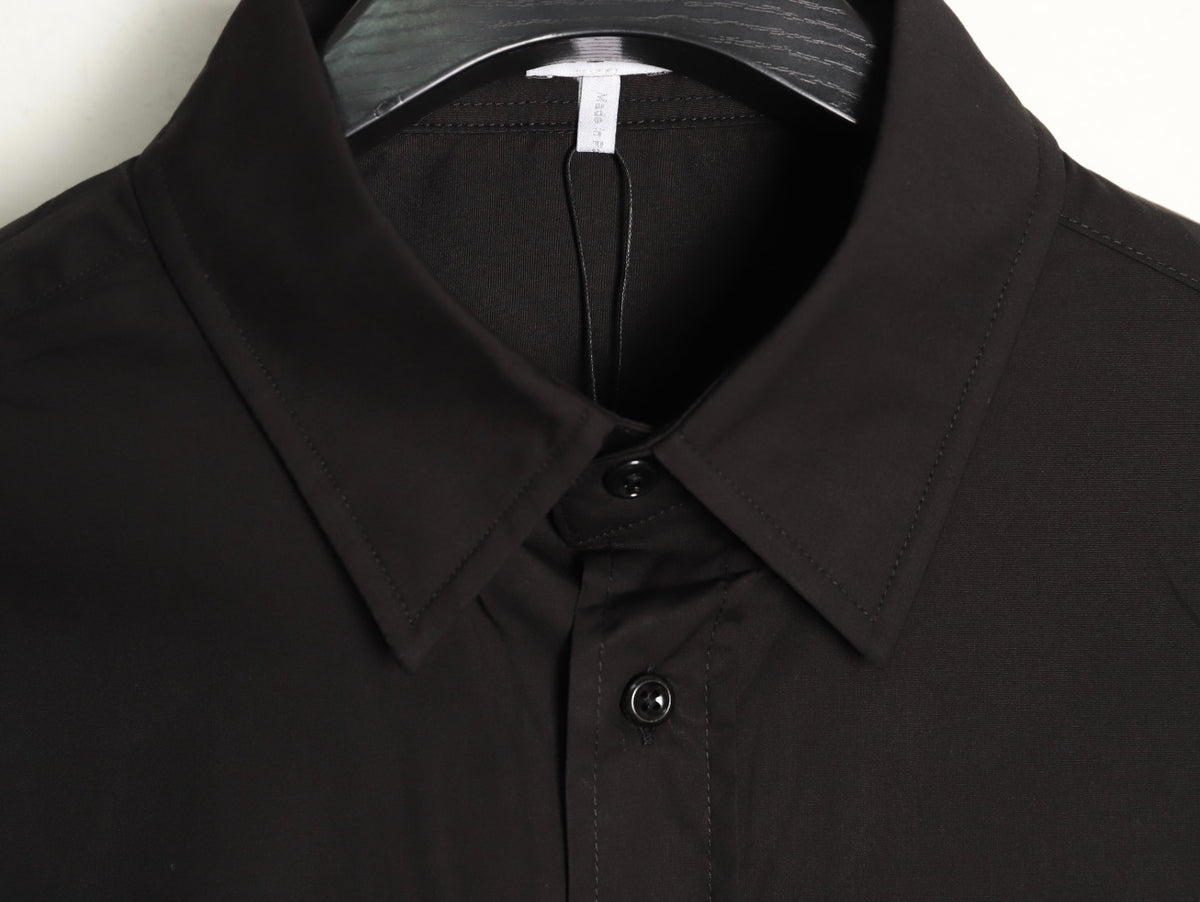 Loewe 25SS Anagram Pocket Embroidered Black Long-Sleeve Shirt