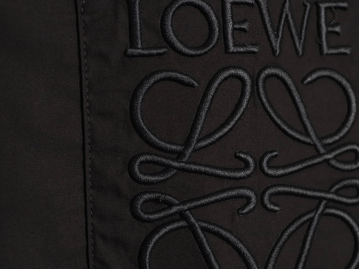 Loewe 25SS Anagram Pocket Embroidered Black Long-Sleeve Shirt