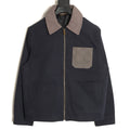 Louis Vuitton 26FW Checker Leather-Label Linen Workwear Jacket