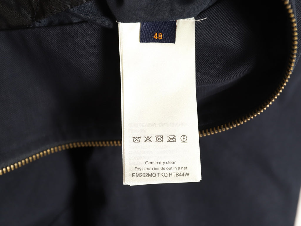 Louis Vuitton 26FW Checker Leather-Label Linen Workwear Jacket