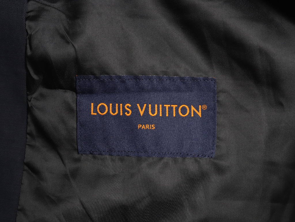 Louis Vuitton 26FW Checker Leather-Label Linen Workwear Jacket