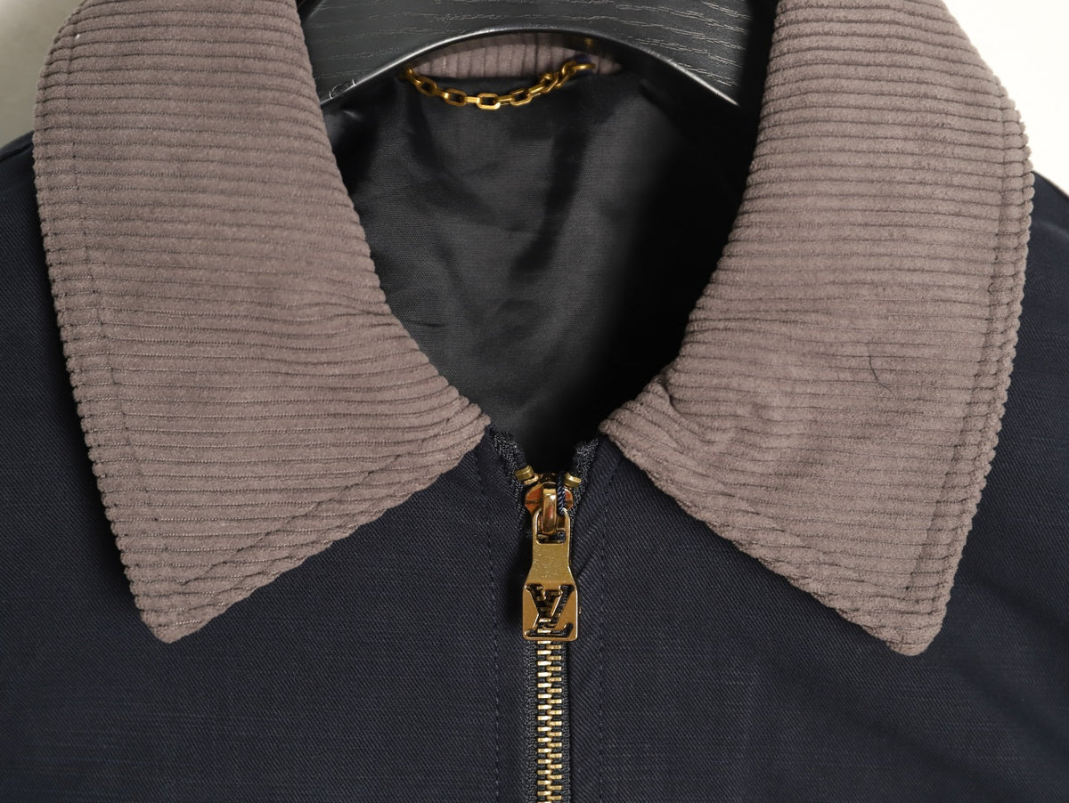Louis Vuitton 26FW Checker Leather-Label Linen Workwear Jacket