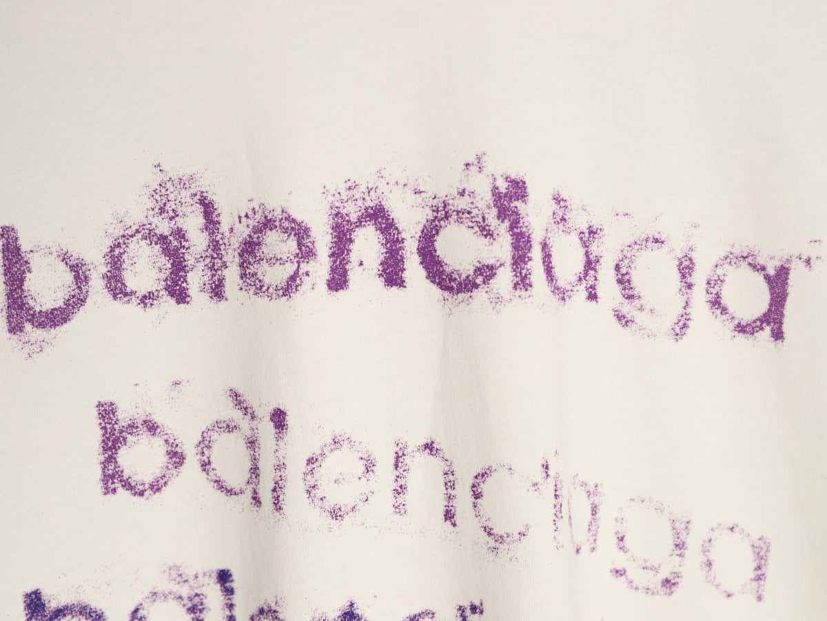 Balenciaga 26FW Rainbow Logo Print Long-Sleeve T-Shirt