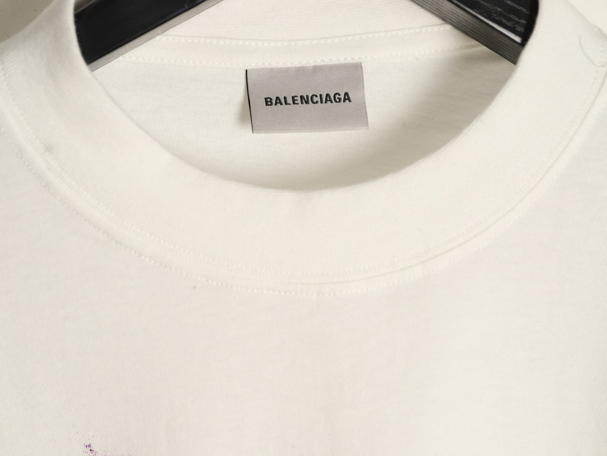 Balenciaga 26FW Rainbow Logo Print Long-Sleeve T-Shirt