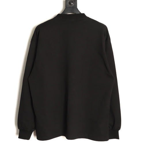 Balenciaga 26FW Black Rainbow Logo Print Long-Sleeve T-Shirt