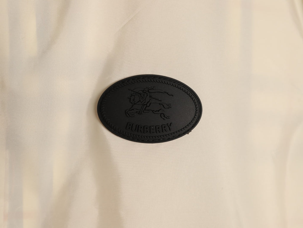Burberry BBR Beige Check Reversible Hooded Jacket