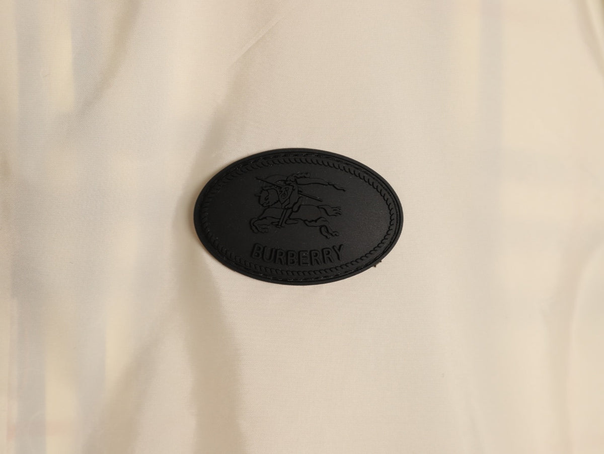 Burberry BBR Beige Check Reversible Hooded Jacket