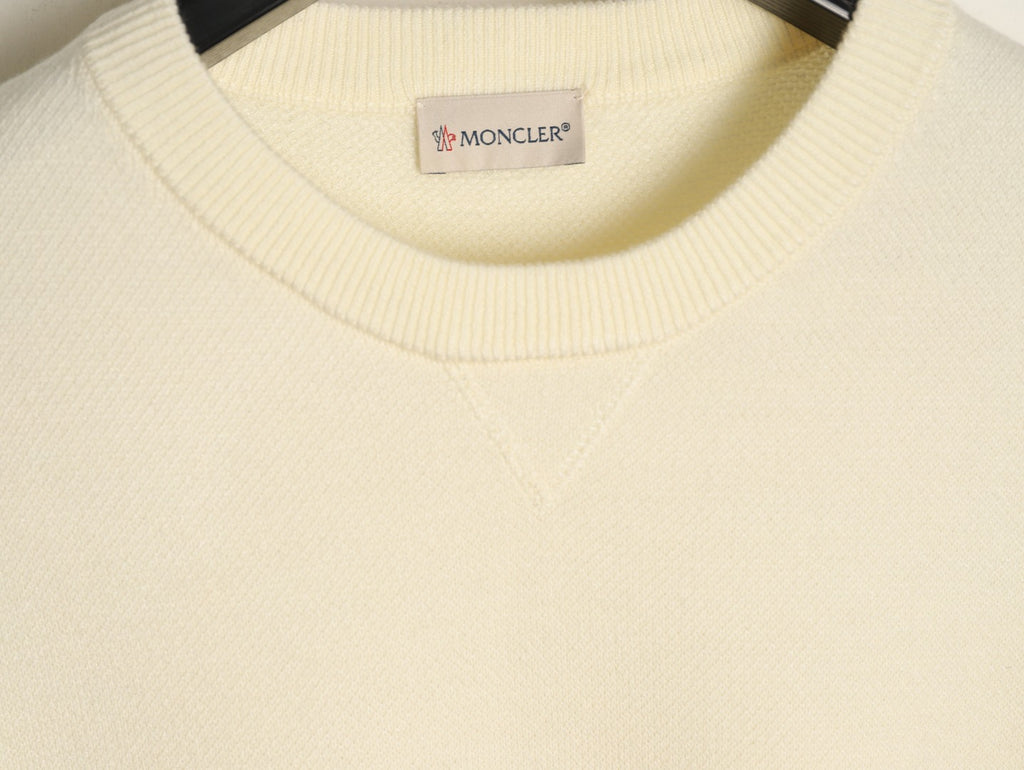 Moncler MC Two-Tone Sleeve-Pocket Crewneck Sweater