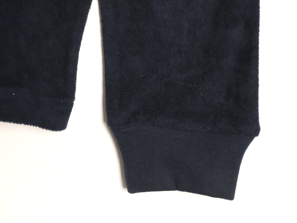 Moncler MC Black Terry Flocked-Logo Long-Sleeve T-Shirt