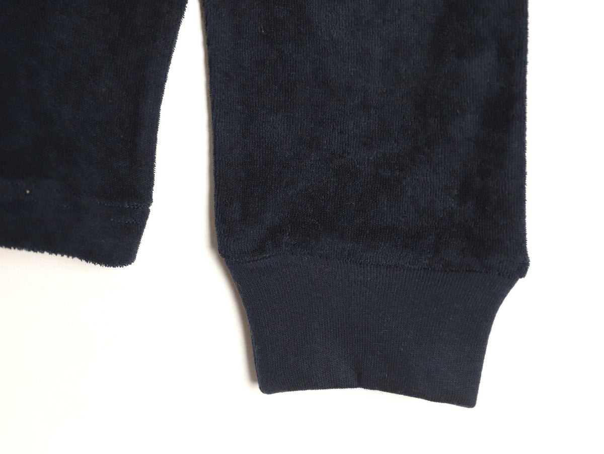 Moncler MC Black Terry Flocked-Logo Long-Sleeve T-Shirt