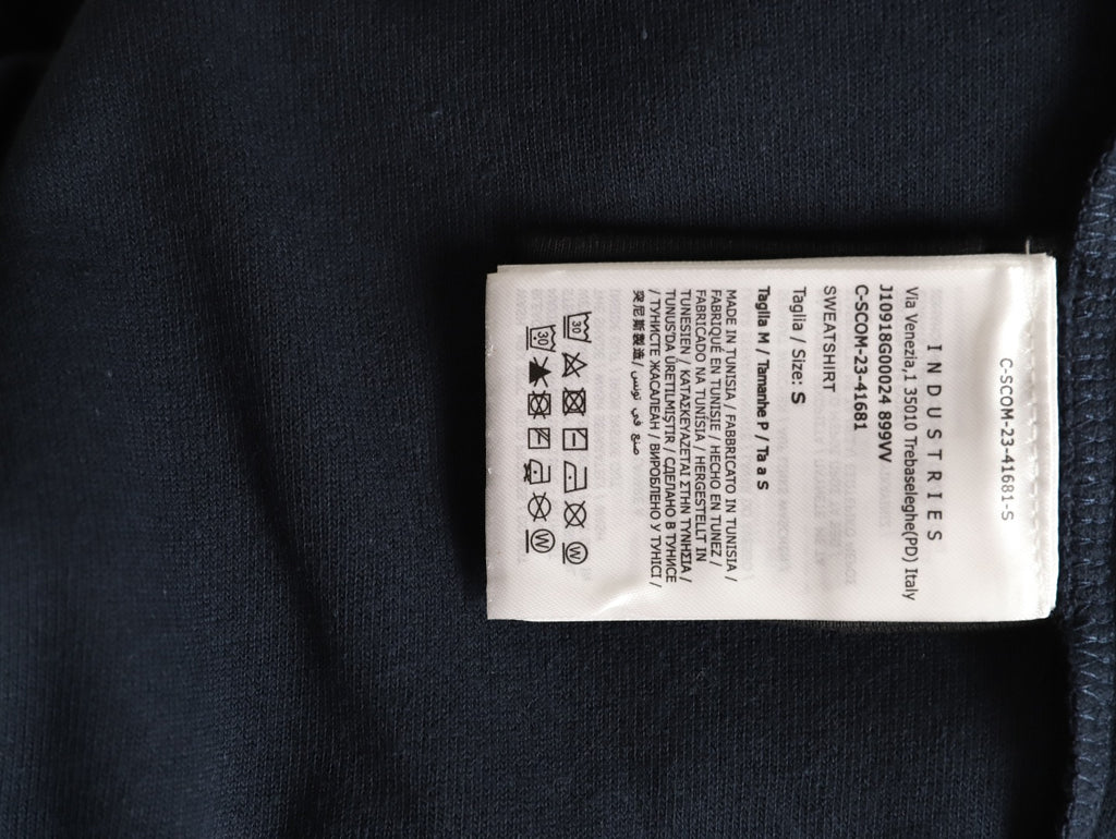 Moncler MC Black Terry Flocked-Logo Long-Sleeve T-Shirt