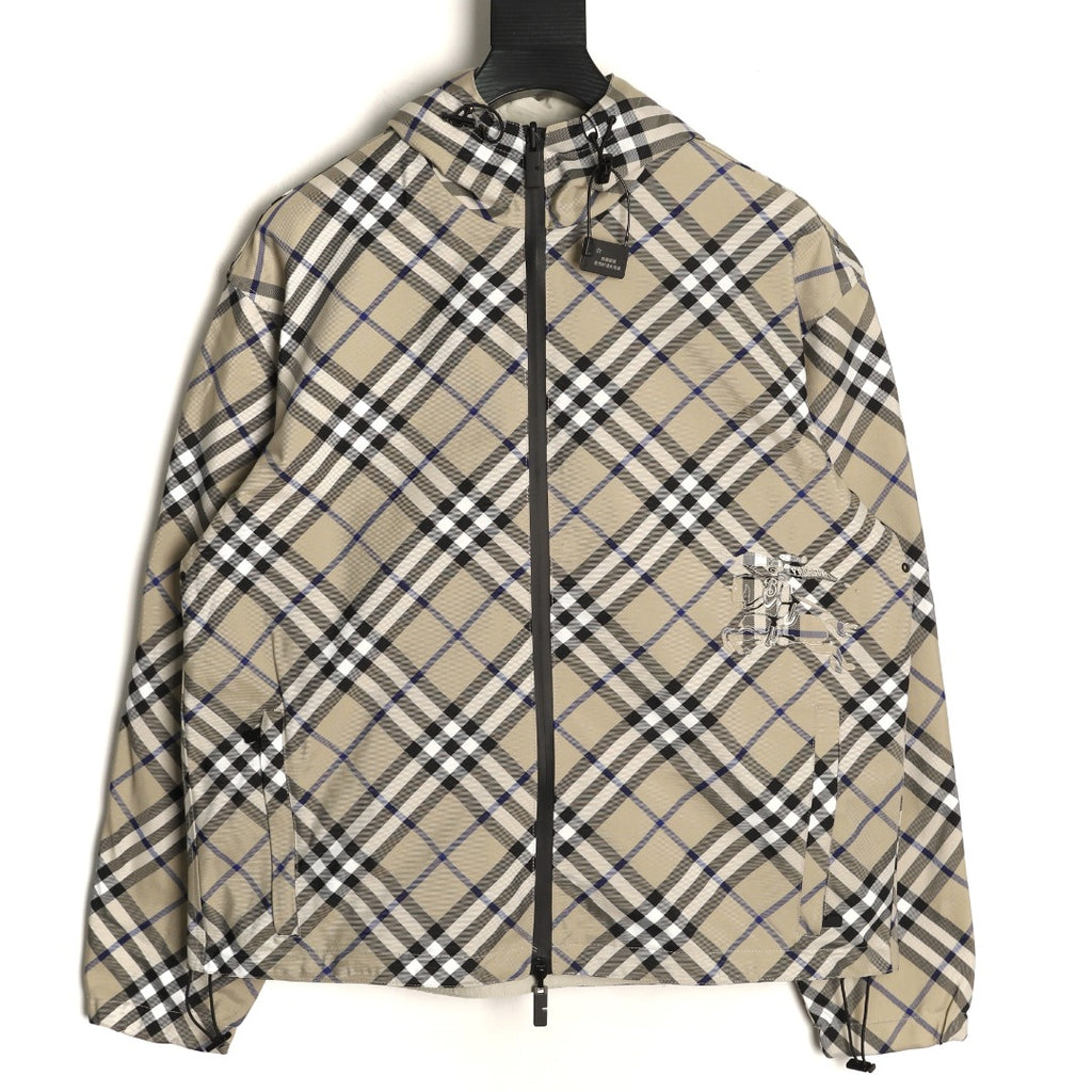 Burberry 24SS Diamond-Check Equestrian Knight Reversible Jacket