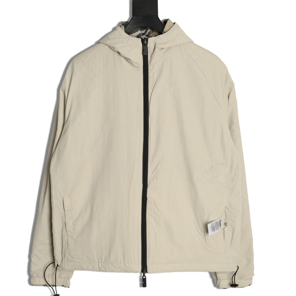 Burberry 24SS Diamond-Check Equestrian Knight Reversible Jacket