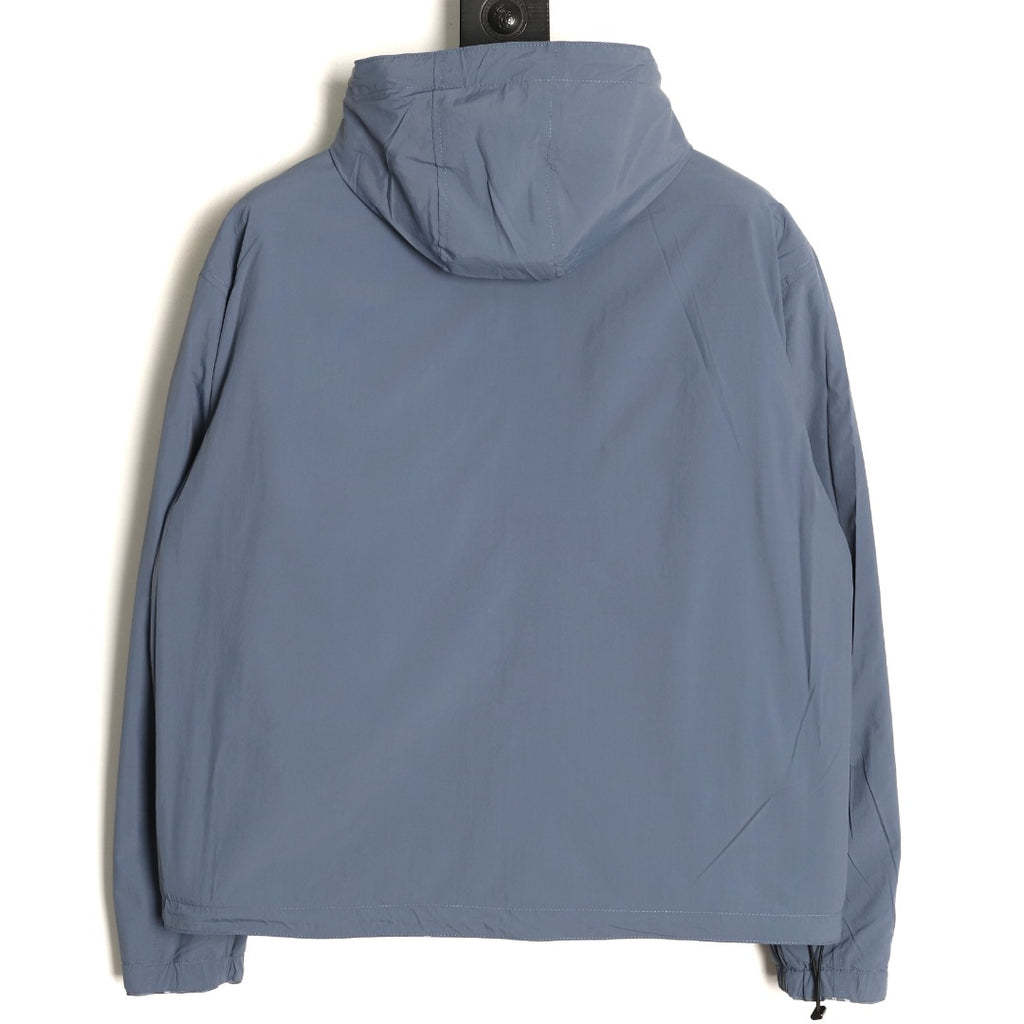 Burberry 24SS Gray-Blue Diamond-Check Equestrian Knight Reversible Jacket