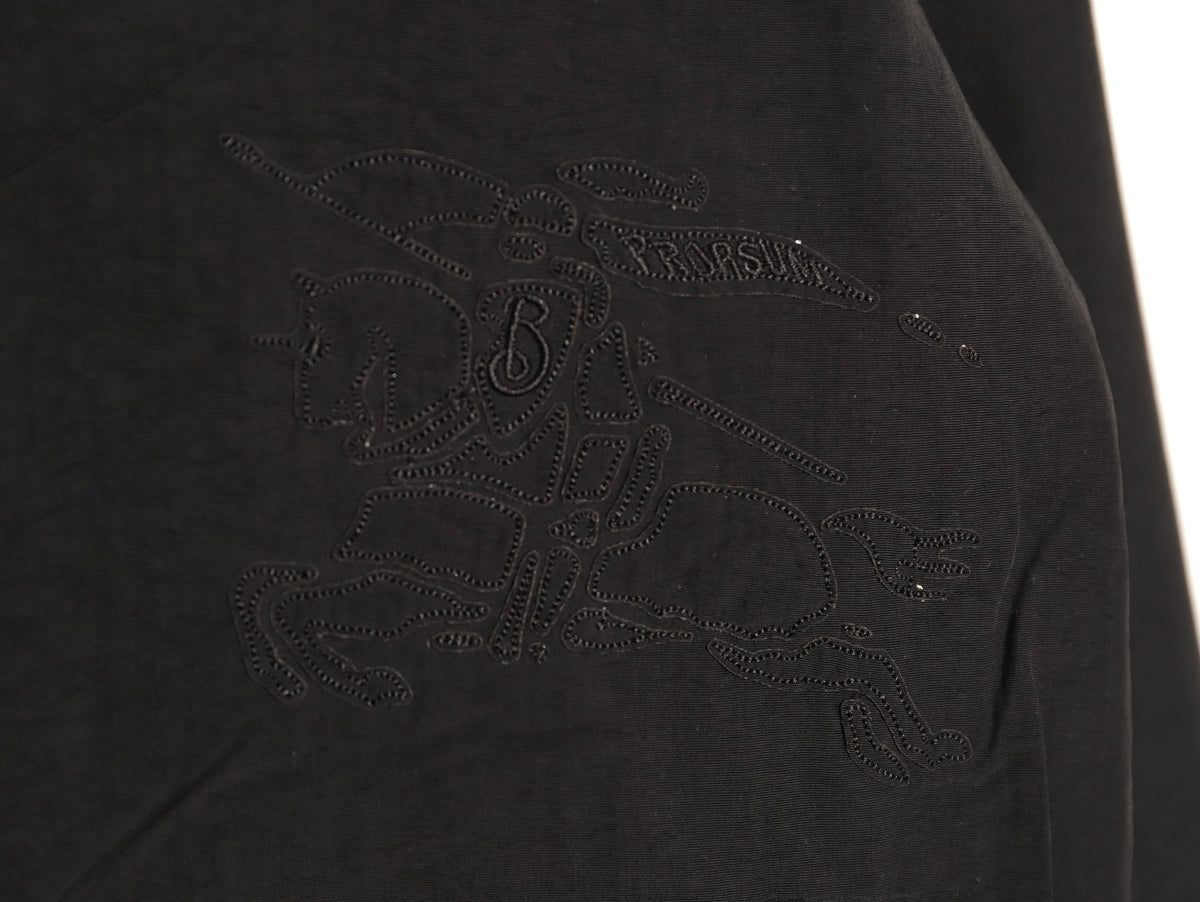 Burberry 24SS Beige Check Black-Reverse Equestrian Knight Reversible Jacket