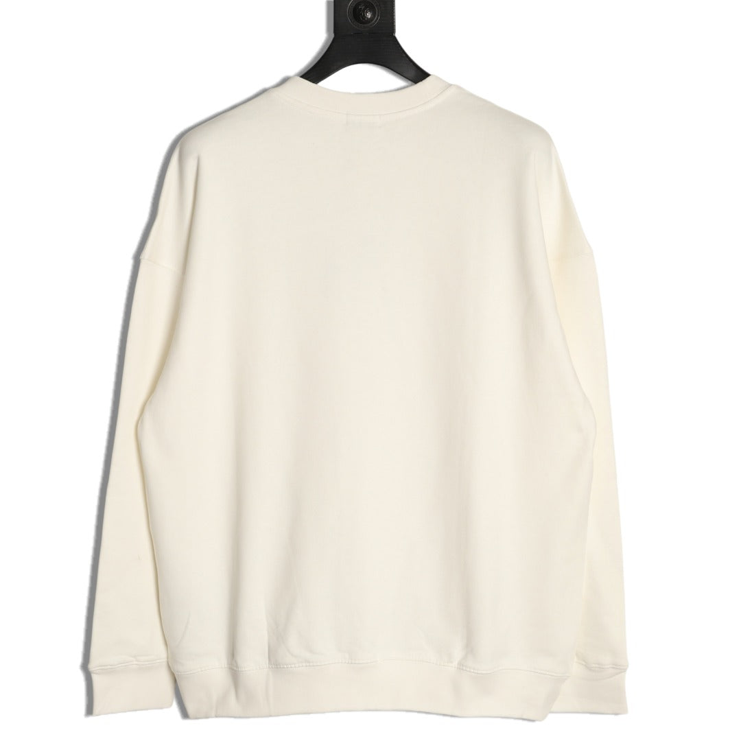 Moncler 26SS Character Logo Ivory Crewneck Sweatshirt