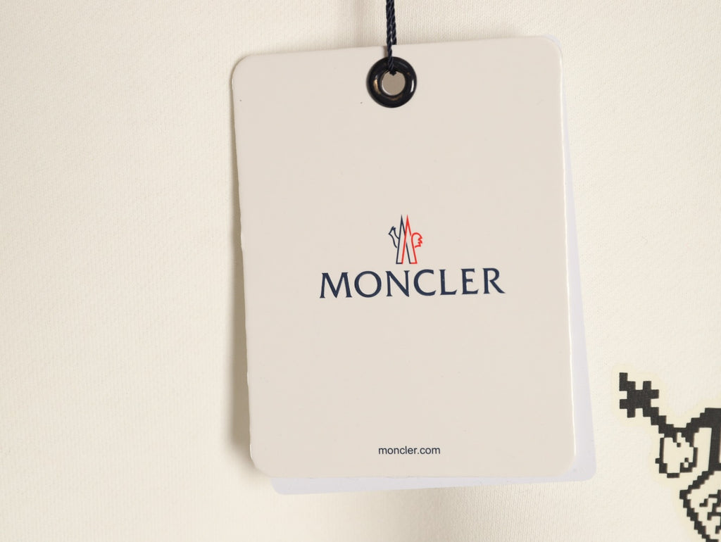 Moncler 26SS Character Logo Ivory Crewneck Sweatshirt
