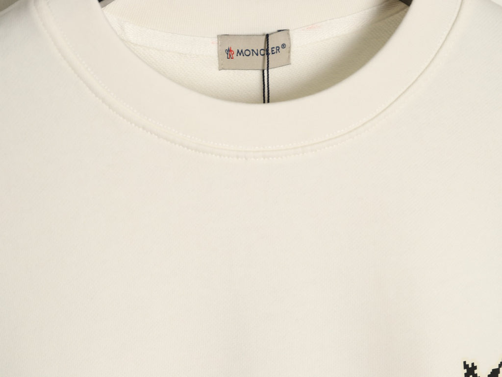 Moncler 26SS Character Logo Ivory Crewneck Sweatshirt